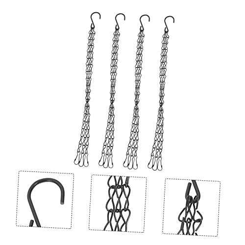 VANZACK 4 Pcs cadeia de pendurar cesta de flores floreira suspensa preta cabide de corrente de lante