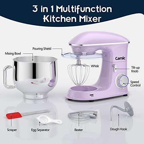 1500W Küchenmaschine Knetmaschine Camic 8L Küchenmaschine Rührgerät Multifunktionsmischer geräuscharm leistungsstark und… – Bild 6