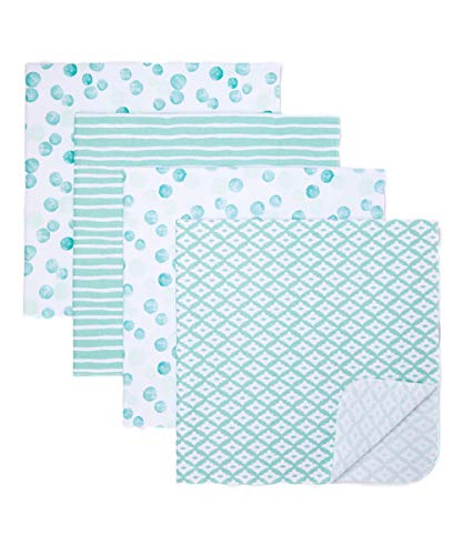 Image of Spasilk Baby 4 Pack 100% Cotton Flannel Receiving Blanket