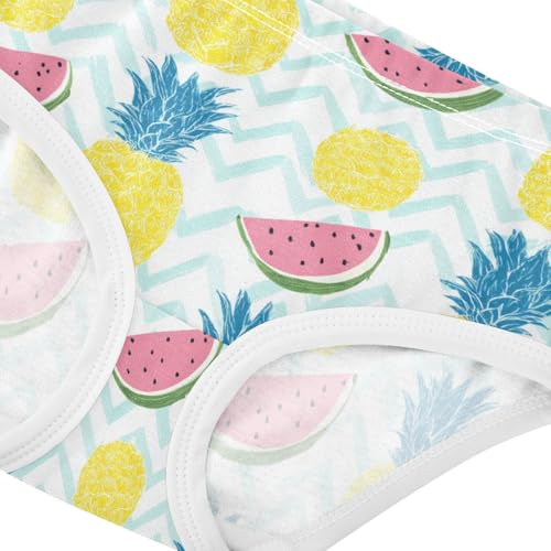 Wusikd Pineapple Girls' Underwear Cotton Watermelon Girls Briefs Soft Toddler Underwear 2T4