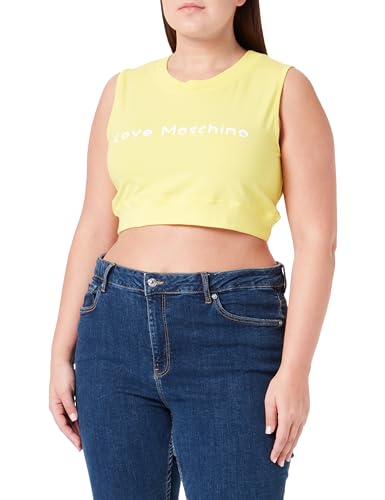 Top cropped femme Love Moschino t-shirt court tendance mode été vêtement marque