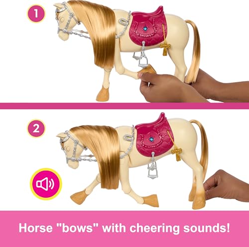 image for Barbie Toy Horse with Sounds, Music & Accessories, Inspired The Great 