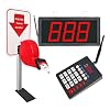 Take a Number System Queue Wireless Calling System with Ticket Dispenser Loud Speaker Voice Broadcast 3 Digit Display for Restaurant Cafe Hospital Clinic Food Truck Bank Kitchen Deli Counter