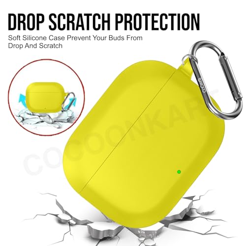 Image of Soft Silicone Case Cover Compatible for OnePlus Nord Buds 3r (2025) -Yellow