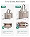 BAGSMART Small Tote Bag for Women, Lightweight with Zipper, Crossbody Purses for Travel Work College, Camel