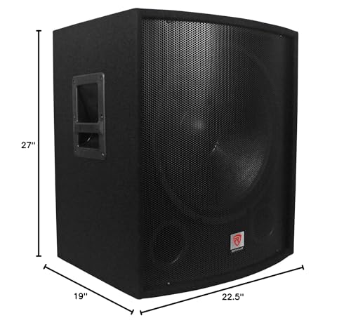 Image of Rockville SBG1188 18 inch Passive Pro DJ Subwoofer, 8 Ohm, MDF, Pole Mount