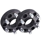 DCVAMOUS 2PC Black 6x5.5 Hubcentric Wheel Spacers 1.5 Inch with 14x1.5 Studs Compatible with Chevy G