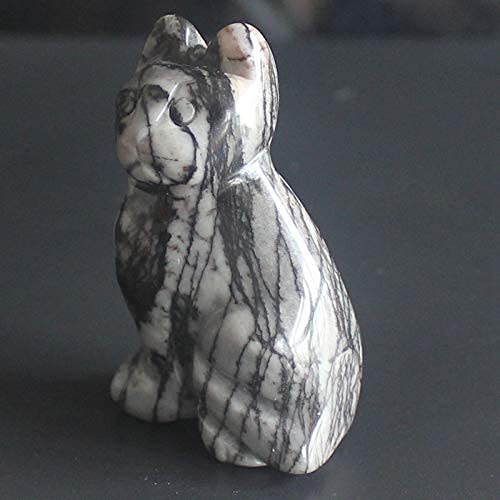 天然石　ピカソジャスパー　猫ちゃん　カービング　約113g⭐️2914 Amazon.com: 1.6'' Hand Carved Mixed Gemstone Crystal cat Figurine