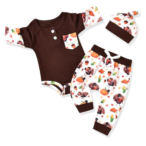 Image of Aalizzwell Newborn Infant Baby Boys Fall Winter Outfit