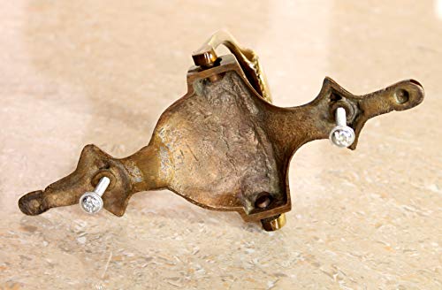 eSplanade Kolonialstil Messing Türklopfer, gelb, 4 X 2 X 20,3 cm