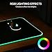 immagine 1AUKEY Tappetino Mouse RGB Gaming Mouse Pad Grande con 10 Effetti Luce Preimpostati, 16,8 Milioni di Colori per Tastiera, PC e Laptop, 800x300x4mm