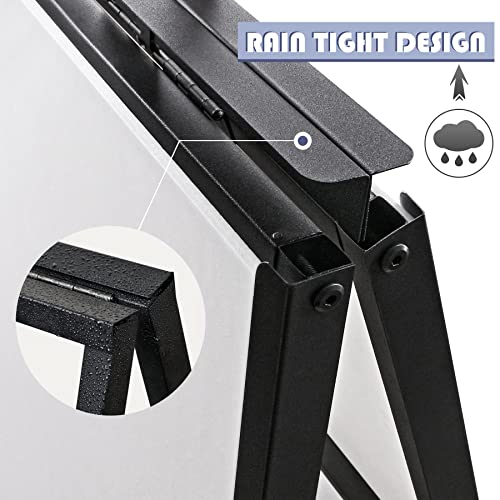 24 x 36 Inch A Frame Sign Double-Sided Folding Sandwich Board Heavy Duty Slide-in Sidewalk Signboard for Outdoor Street Advertising Poster - Thumbnail 4