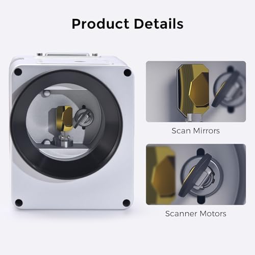 Image of Cloudray Fiber L-as-er Scan Head 1064nm RC1001-V1 Aperture 10mm Galvanometer Scanner with Power Supply for Fiber Marking