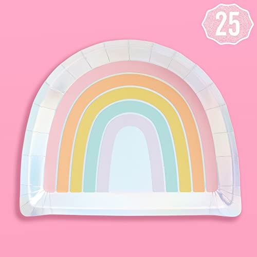 xo, Fetti Juego de platos arcoíris | Fiesta de cumpleaños arco iris, despedida de soltera de mariposa, decoraciones de despedida de soltera | Squiggly, ondulado Cover