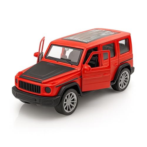 Image of Diecast G Wagon Car Toy - 1:36 Scale Alloy Mercedes AMG G63 Pull-Back Model, Off-Road Vehicle Toy for Kids & Collectors, Gift for Boys & Enthusiasts (Red)