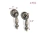 Geesatis 4 PCS Bronze Tear Drop Pull Handle Antique Drawer Cabinet Pull Handle Knobs Furniture Decorative Pull Tool with Mounting Screws, Rust Resistant, Knob Dia 1