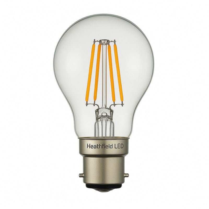 Heathfield LED GLS Bulb, 7W BC, 4000K Cool White, Dimmable, 240V, Pack of 5