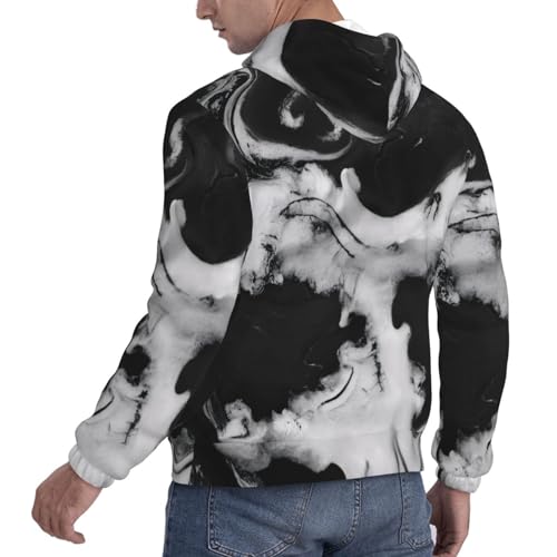 Fashion Men'S Hoodie Long Sleeves Hooded Sweatshirt Casual Pullover .Marble Texture Printed Hoodies For Men4