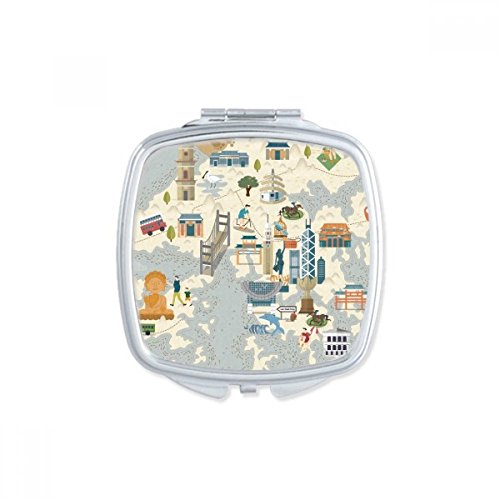 Miroir compact maquillage pour retouches en voyage