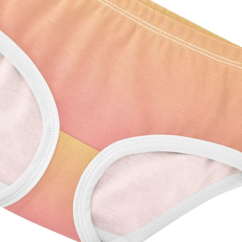 Joisal Toddler Girls Underwear 2t Cotton Panties for Girl Personalized Briefs Undies Kids Yellow Salmon Pink Gradient4