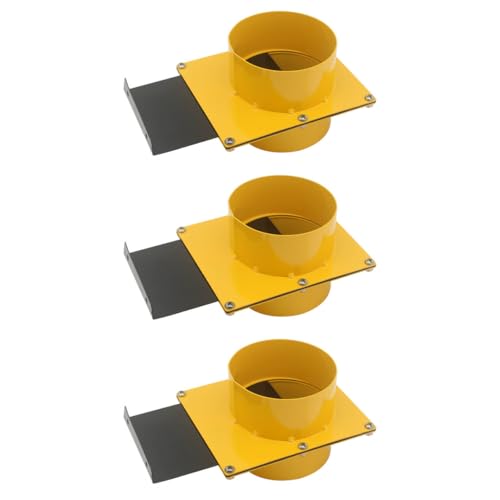 Curseur de Finition en Métal pour Système d'Aspiration, Poussoir de Canal, Grattoir à Tube, Curseur Plat, Poussoir à Main, Poussoir de Ventilation, Menuiserie, (ID100mm, 3 Pièces)