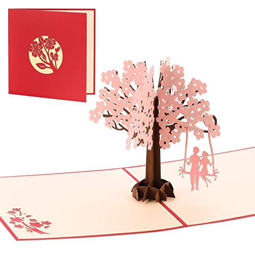 Cartes pop-up Spring Love carte de vœux 3D fleurs de printemps
