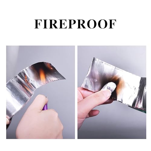 ADHES 10 Rollen Aluminium Folienband hitzebeständiges klebeband metallklebeband silber, Hält 80 °C bis 100 °C stand, 0.78inch x 55yard (20mm x 50m)