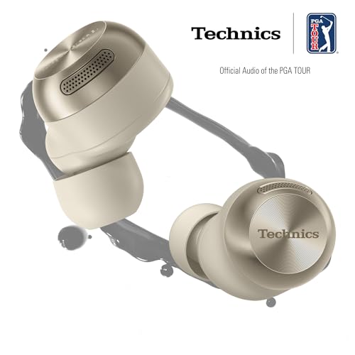 Image of Technics Reference Class Hi-Fi Wireless Ear Buds, Dolby Atmos with Head Tracking, Adaptive Noise Cancelling, 3 Device Multipoint, 10-Hr Battery, Wireless Charging, Improved Fit, EAH-AZ100-N(Champagne)