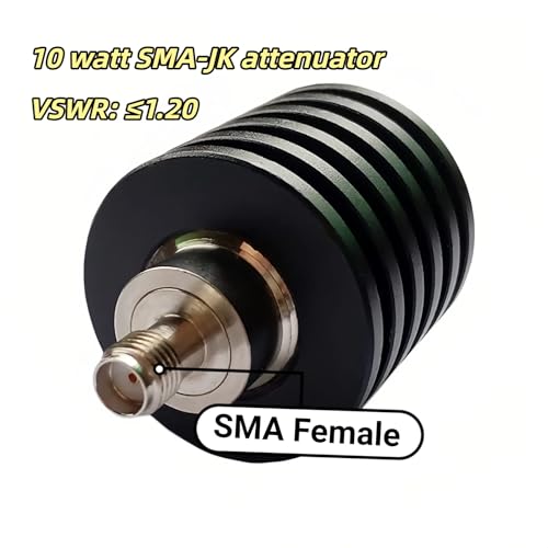 40db 10w sma rf attenuator - 50 ohm fixed coaxial attenuator dc-3ghz with sma male to female connector for ham radio rf testing 40db