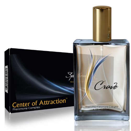 "CENTER OF ATTRACTION" Masculine Pheromone Cologne with the"CRAVE" Fragrance From SpellboundRX - The Intelligent Pheromone Choice