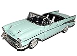 Aus Metall mit Plastikteilen Motormax Chevrolet Chevy Bel Air 1957 Cabrio GrÜn Oldtimer 1/18 Modellauto Modell Auto