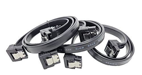 Micro Connectors Cable SATA III ángulo derecho 20" 3-Pack