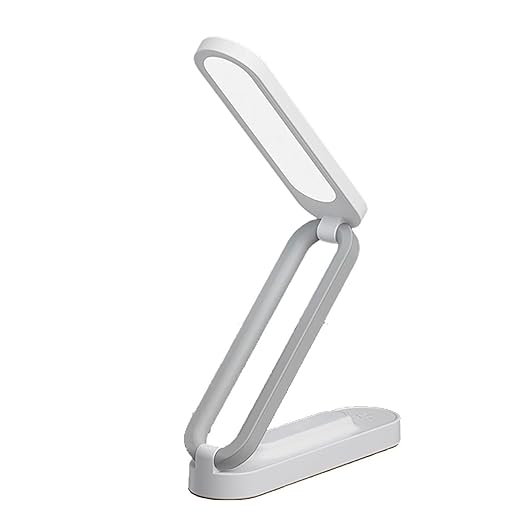 TINKDAS Plastic Led Desk Lamp Dimmable Table Lamp Reading Lamp with USB Charging Port 3 Colour Mode Led Study/Table/Desk Lamp Touch Control Eye Caring, Desk Lamp for Work (Pawn, White)