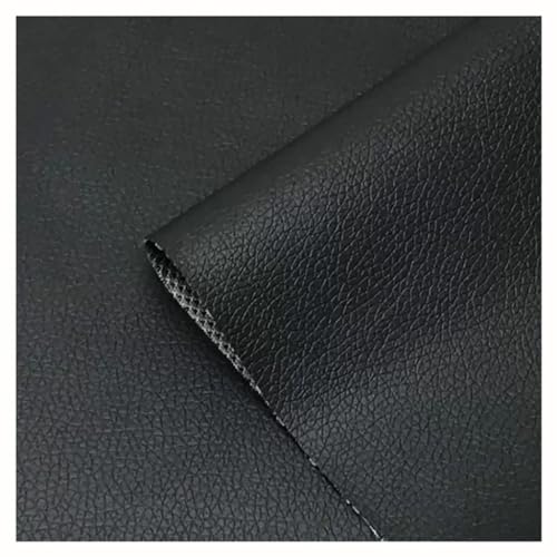 Tissu Simili Cuir au Mètre Haute Résistance Noir 1,6X10m
