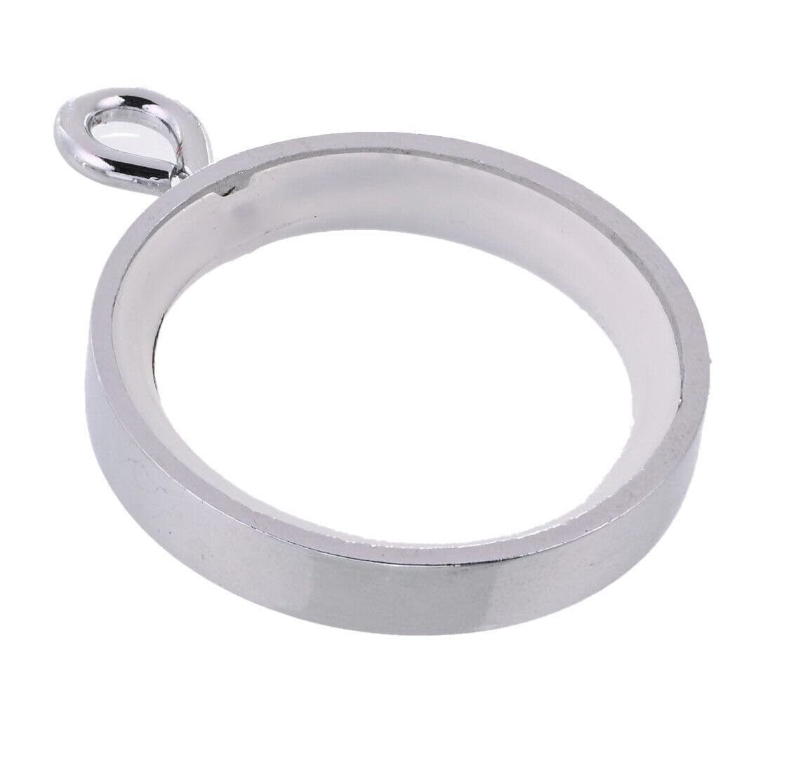 Lister Cartwright 19 mm Curtain Rings Chrome Metal (Premium Rings with Insert(10x Curtain Rings))