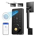 BlackSmith Keyless Entry Door Lock 0.1s Unlock Smart Door Locks for Front Door Set with Front Door Handle, App Unlock, Easy Installation for Front Doors, Hotels, Vacation Rental Homes, Property