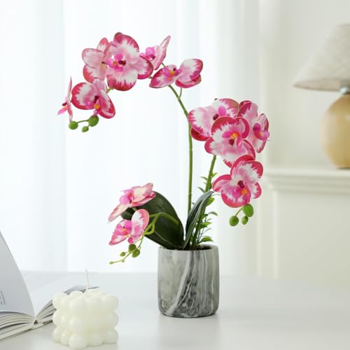 Orchidée artificielle rouge fleur décorative pour centre de table de mariage et maison - 7
