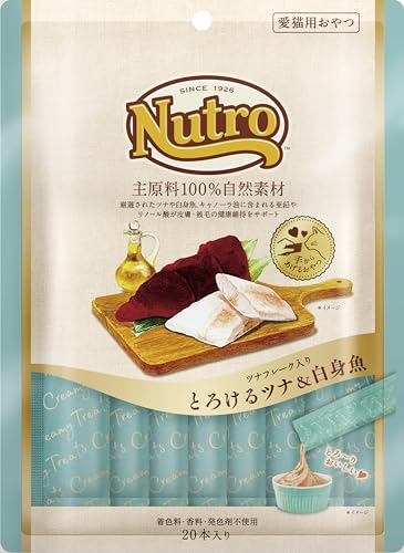 Nutro とろける ツナ&白身魚 ツナフレーク入り 香料・着色料 無添加 12g×20本入り 猫用おやつ 成猫用 アダルト キャットフード 猫 主原料100％厳選自然素材 水分補給 ニュートロのサムネイル