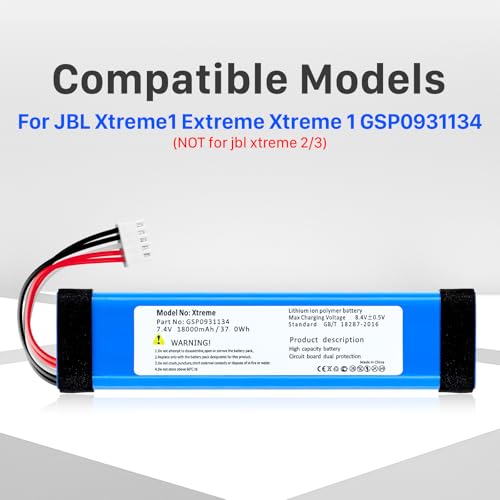 18000mAh Ersatzakku für JBL Xtreme 1, Kompatibel für JBL Xtreme1 Extreme Xtreme 1 GSP0931134 mit Installationswerkzeug