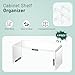 HTRYBNES 4 Packs Kitchen Cabinet Shelf Organizer, Acrylic Clear Shelf Riser, 5mm Thick Spice Rack for Dishes, Soda Cans and Cup（11.8 x 4.72 x 4.72 Inch）