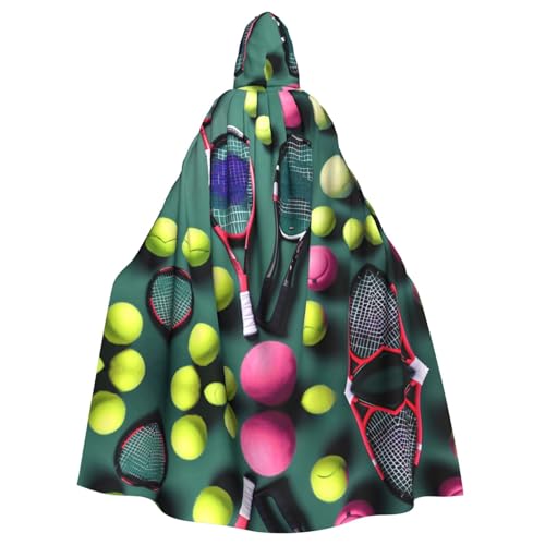 Cape à capuche raquettes de tennis homme femme pour bal costumé