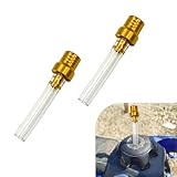 Zikefest 2PCS Gas Cap Vent Tube, Valve Vent Breather Hose Tube, CNC One-Way Tank Vent Tube with Aluminum Cap, for ATV Quad 4 Wheeler, Off-Road Motorcycle (Gold)