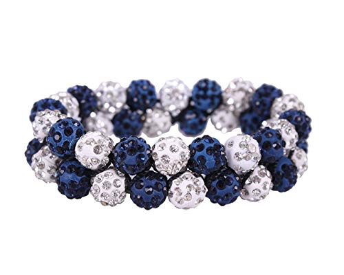 Knotenband Gloss blanc et navy, bandeau cheveux élégant pour sublimer vos coiffures du quotidien