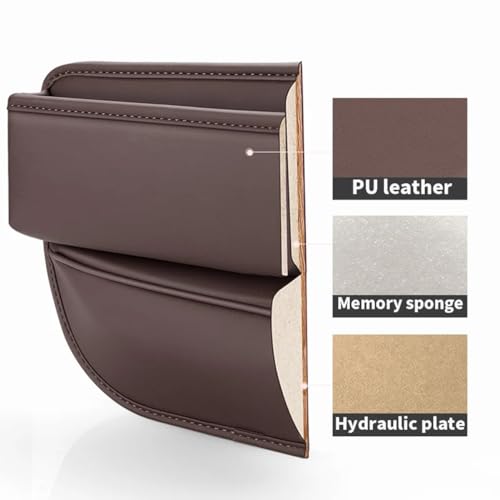 Organizador de Cuero para Hueco de Asiento con Portavasos miniatura 6
