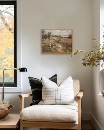 Décoration murale rétro avec cette toile encadrée de fleurs - 6