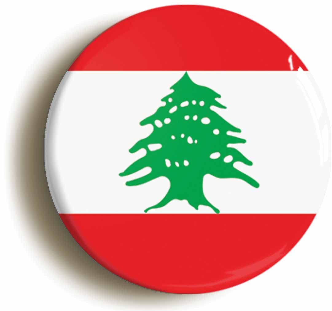 Lebanon National Flag Fridge Magnet (Circular 2inch / 50mm Diameter)