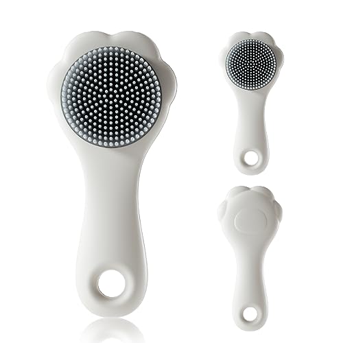 Image of Baby Bath Brush Silicone Cradle Cap Brush Comb，Baby Scalp Head Scrubber with Comfort Handle | Soft Baby Shampoo Hair Brush Suitable for Newborns & Babies 6.3 * 2.76 * 1.57 Inch