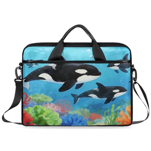 Bolso para laptop con diseño de ballena, 14-15 pulgadas miniatura 7