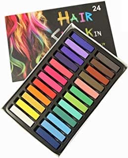 24 Colors Hair Chalk Set for Kids and Pets Dog Hair Dye,Washable Hair Dye Art Gift for Kids Holloween party, and Birthday Party Easter Party& Cosplay