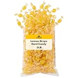 Lemon Candy Hard Drops 2lb - Quality Old-Fashioned Lemon Drops individually Wrapped with a soft center, Sweet & Tart Candy Delight, Perfect Lemony Flavor, by ASOZI